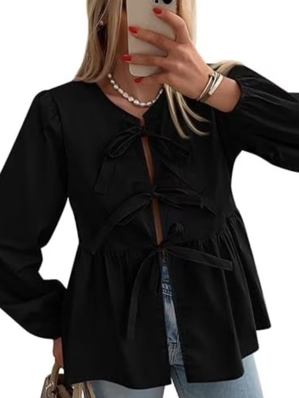 PrettyGarden Peplum Blouse Sz XXL
